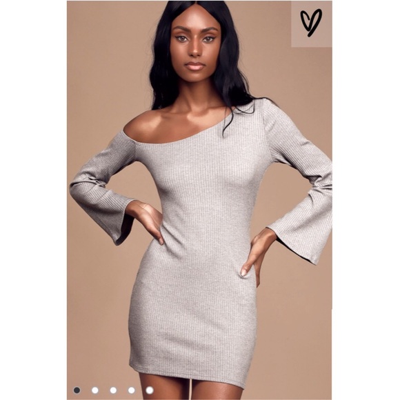 Lulus Asymmetrical Off-the-Shoulder Mini Dress - Picture 2 of 6